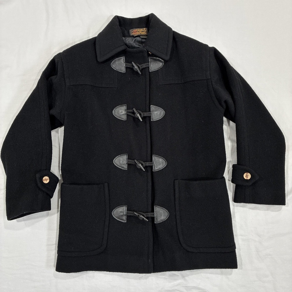 Eddie Bauer Vintage Women's Toggle Wool Duffle Coat‎ Petite Size XS Made In USA